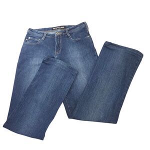 Express Fashion Stretch Denim Blue Jeans Fit And Flare Size 5/6R 28in Inseam‎